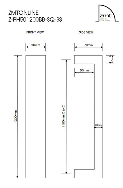 Stainless Steel 1200mm Entry Door pull Handle set Urban Series