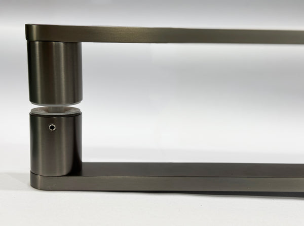 1200mm Solid Stainless steel Entry pull handle set - Brushed Gunmetal finish " CURVE SERIES"