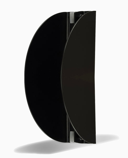 300mm Matt Black Half Moon Entry Door Pull Handles (Pair) - Modern Curved Design