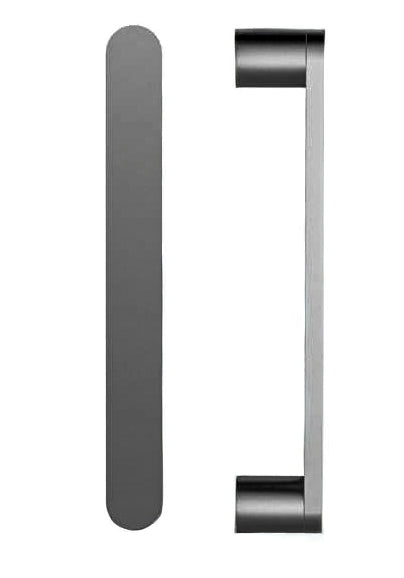 1200mm Solid Stainless steel Entry pull handle set - Brushed Gunmetal finish " CURVE SERIES"