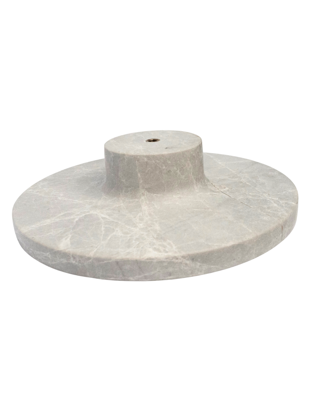 Tundra Grey Marble Round Entry Door Handles (Pair) - RHONDO Stone Pull Set
