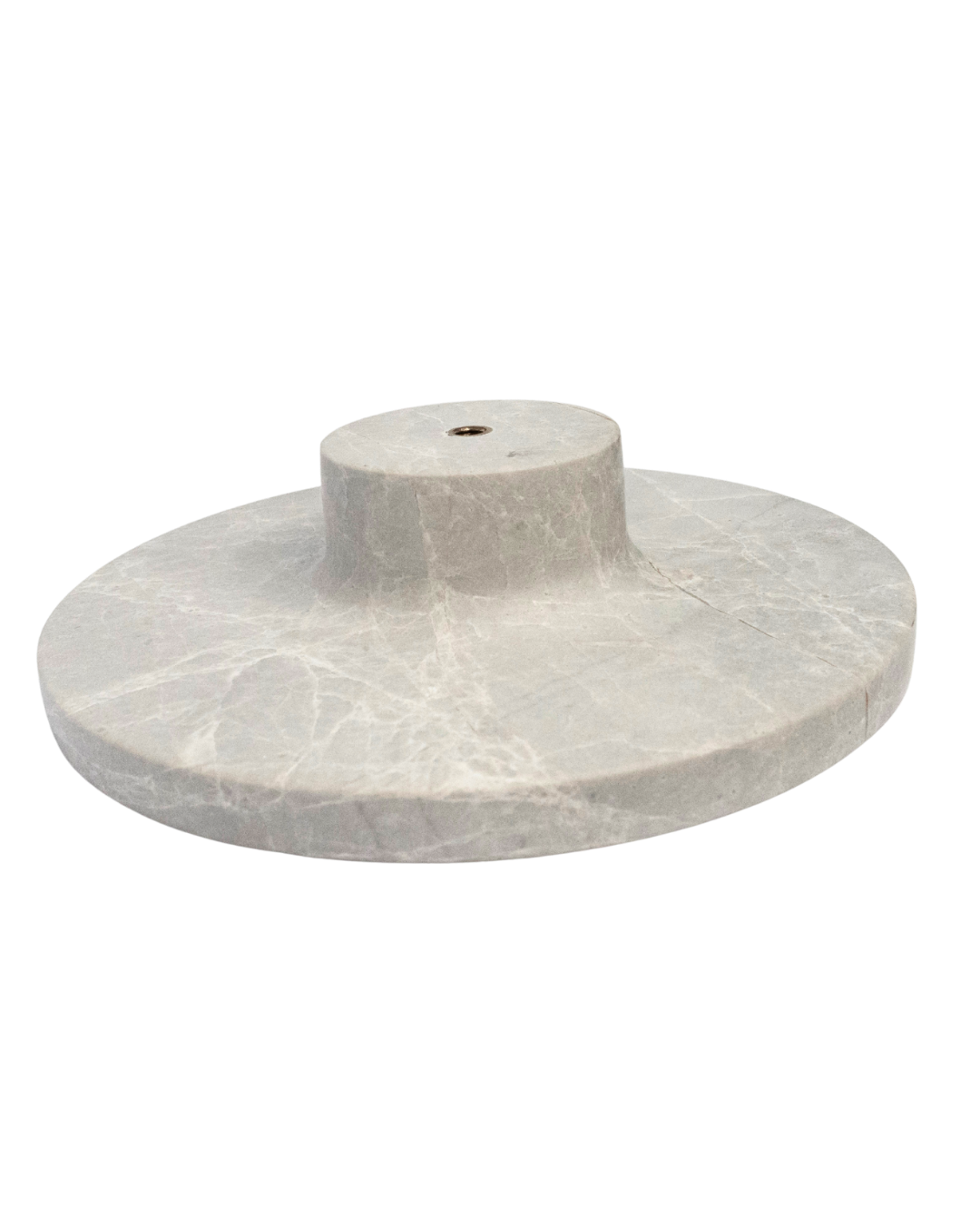 Tundra Grey Marble Round Entry Door Handles (Pair) - RHONDO Stone Pull Set