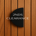 Matt Black Half Moon Entry Door Pull Handles- MEZZA LUNA 300 (Pair) - 2NDS CLEARANCE