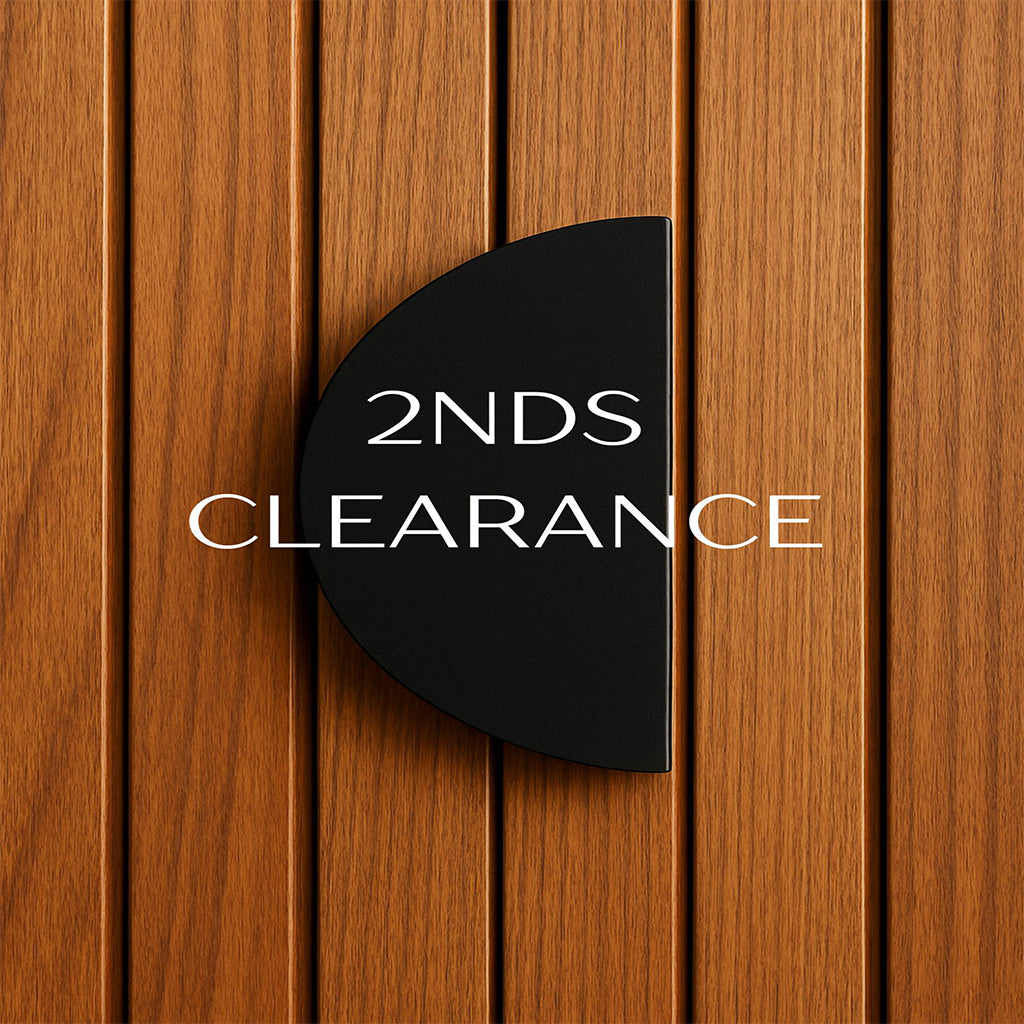 Matt Black Half Moon Entry Door Pull Handles- MEZZA LUNA 300 (Pair) - 2NDS CLEARANCE