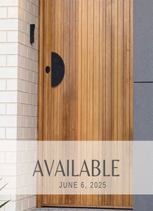 Matt Black Half Moon Entry Door Pull Handles- MEZZA LUNA 300 (Pair)