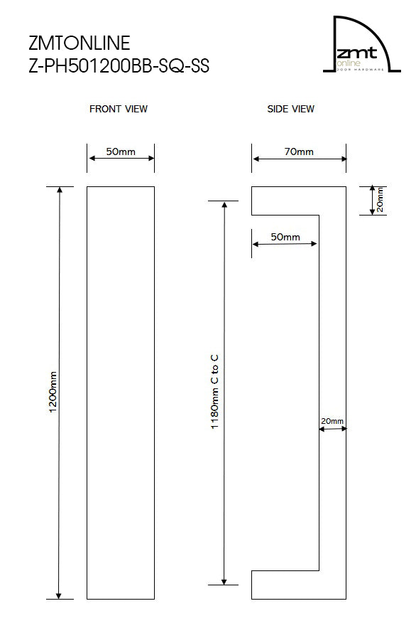 Stainless Steel 1200mm Entry Door pull Handle set Urban Series