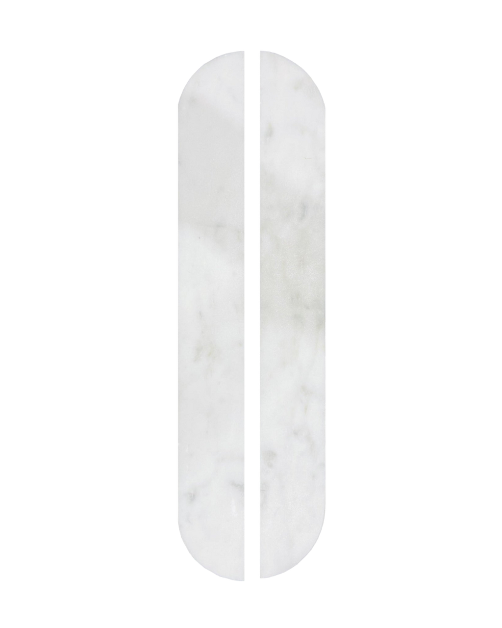 Stone Cupboard Pull Handle Pair 320mm – Carrara White Marble Cabinet Handles for Wardrobes & Drawers