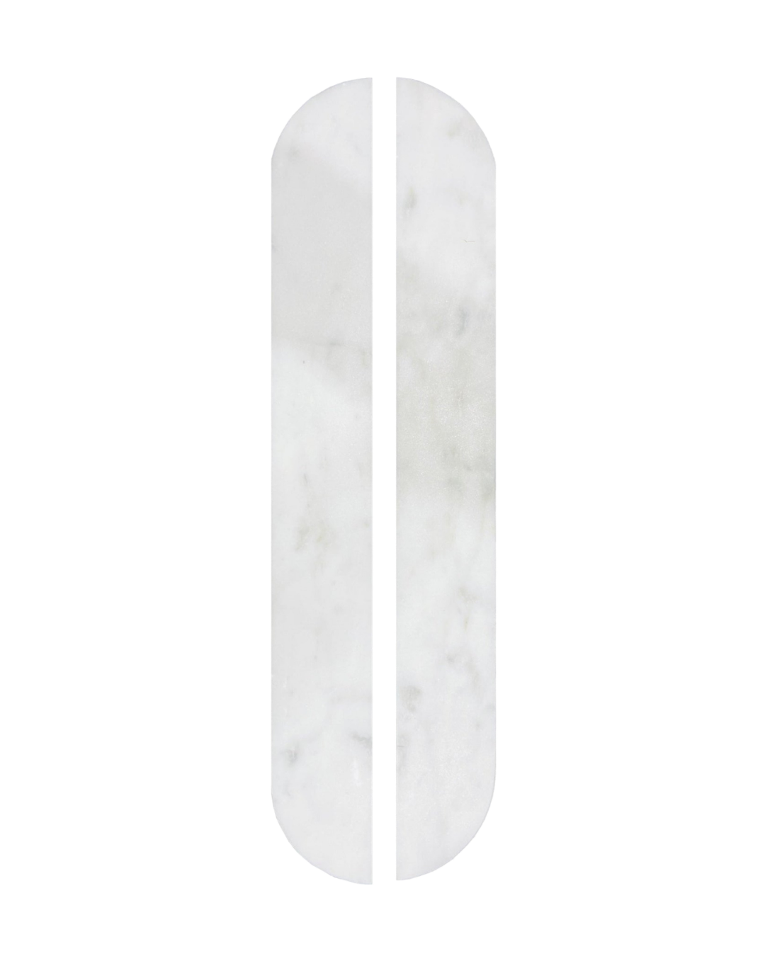 Stone Cupboard Pull Handle Pair 320mm – Carrara White Marble Cabinet Handles for Wardrobes & Drawers