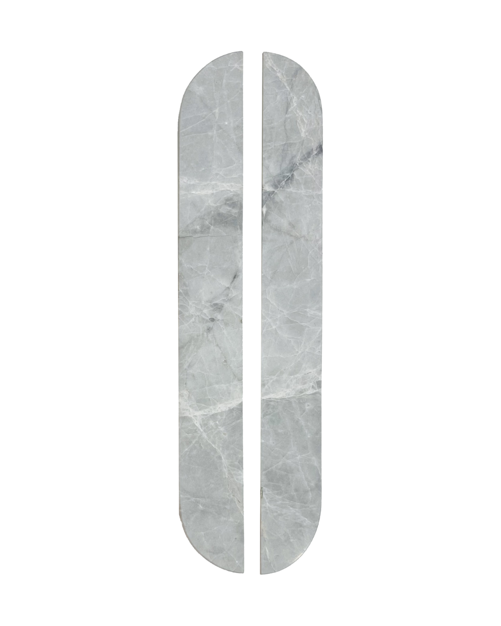 Stone Cupboard Pull Handle Pair 320mm – Tundra Grey Marble Cabinet Handles for Wardrobes & Drawers