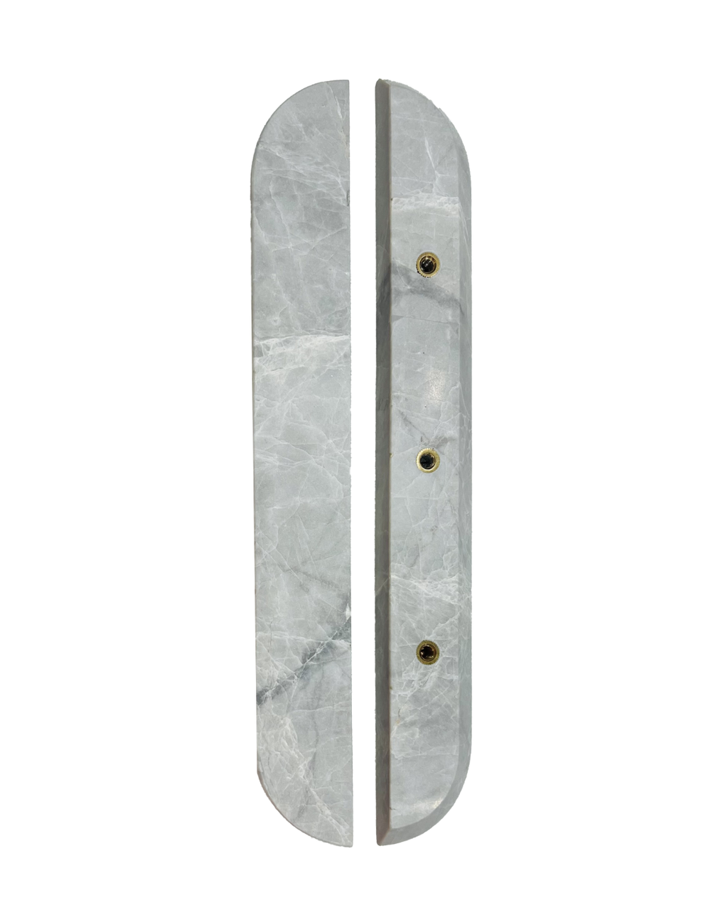 Stone Cupboard Pull Handle Pair 320mm – Tundra Grey Marble Cabinet Handles for Wardrobes & Drawers