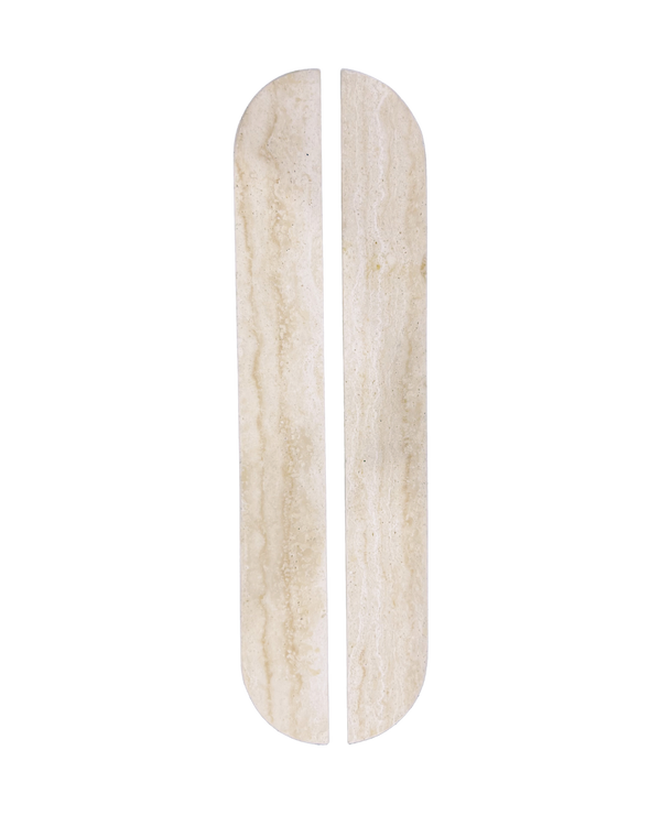 Travertine Stone Cupboard Pull Handle Pair 320mm – Natural Stone Cabinet Handles for Wardrobes & Drawers