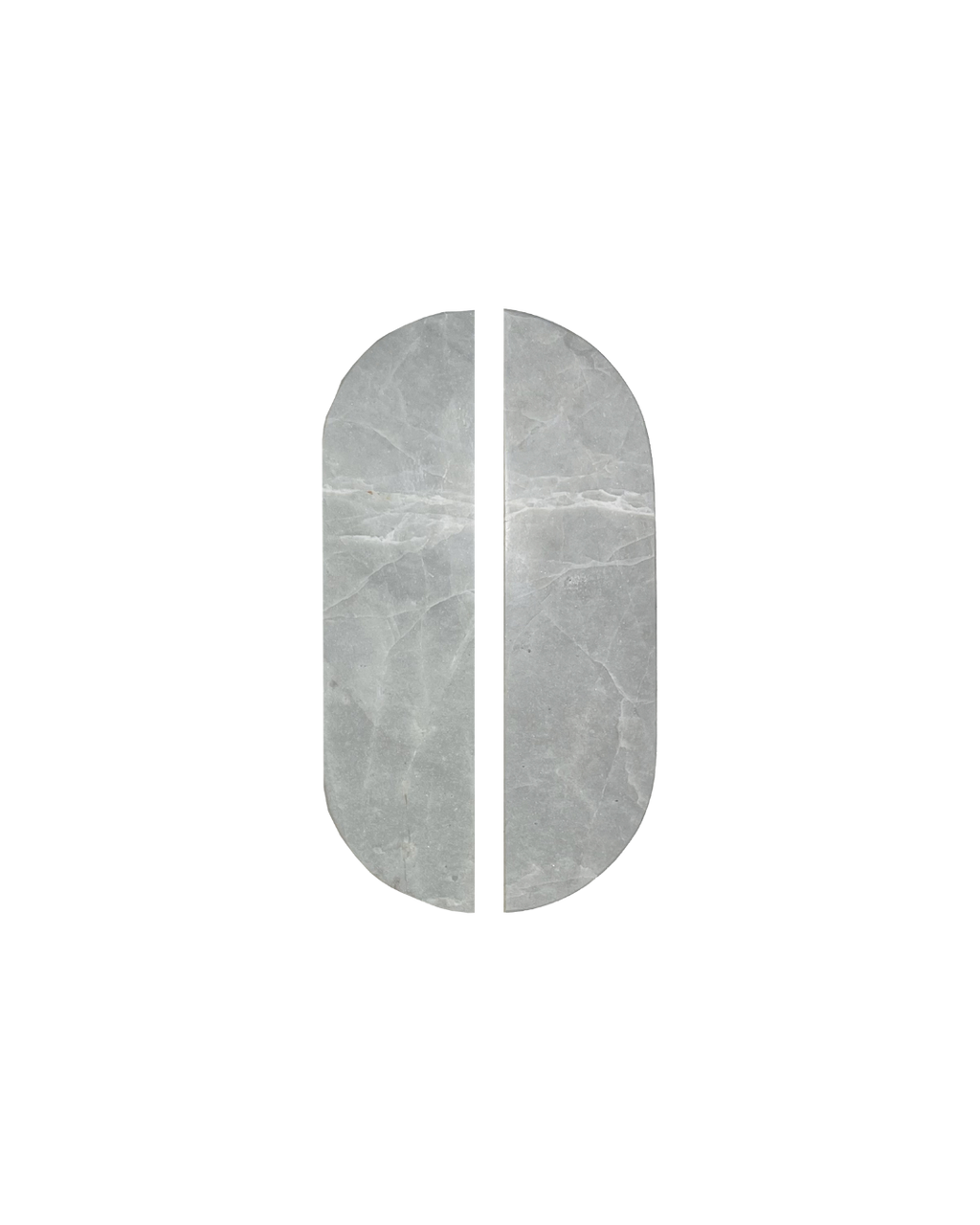 Tundra Grey Marble Cupboard Pull Handle Pair 160mm – Natural Stone Cabinet Handles for Wardrobes & Drawers