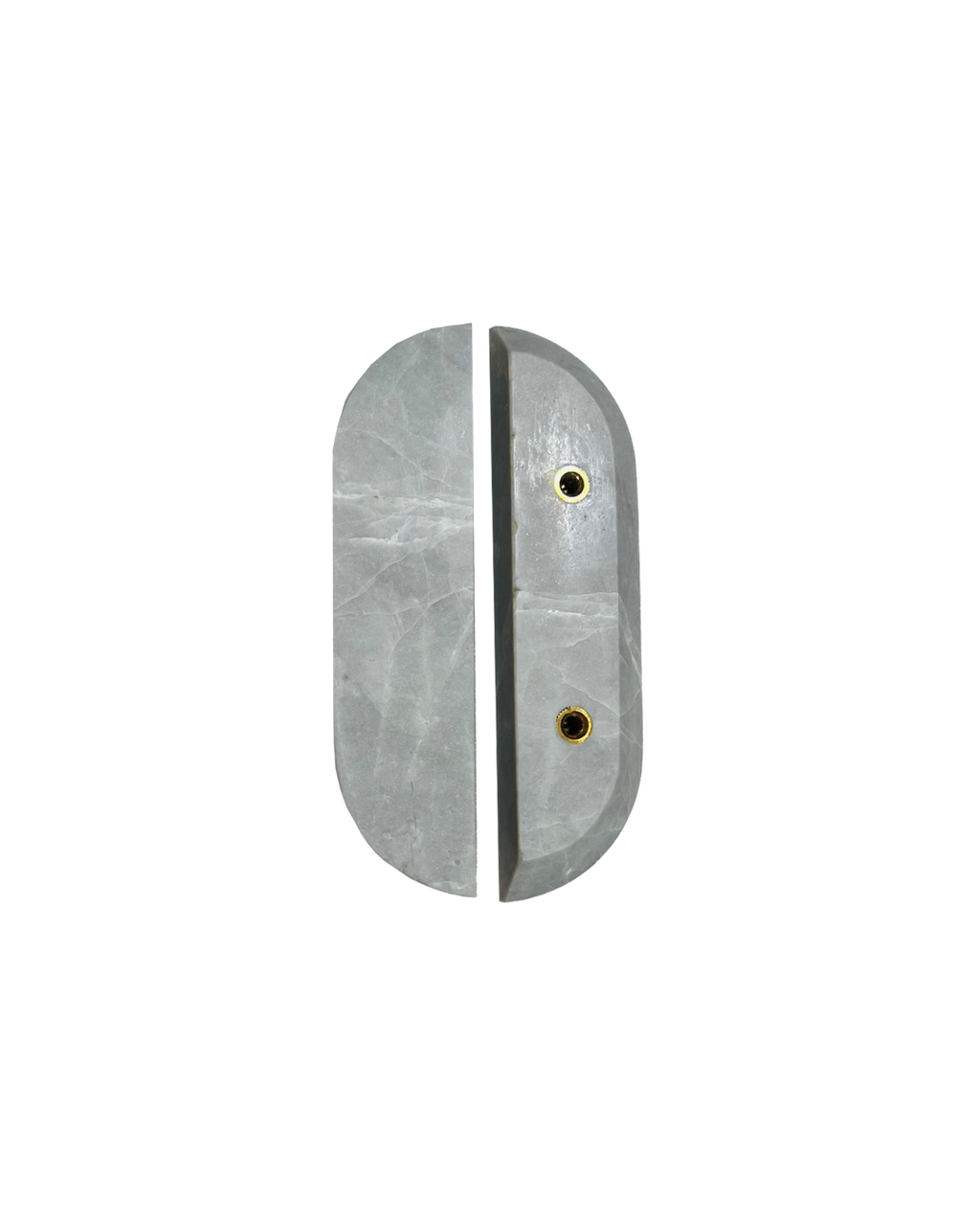 Tundra Grey Marble Cupboard Pull Handle Pair 160mm – Natural Stone Cabinet Handles for Wardrobes & Drawers