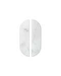 Carrara Marble Cupboard Pull Handle Pair 160mm – White Stone Cabinet Handles for Wardrobes & Drawers