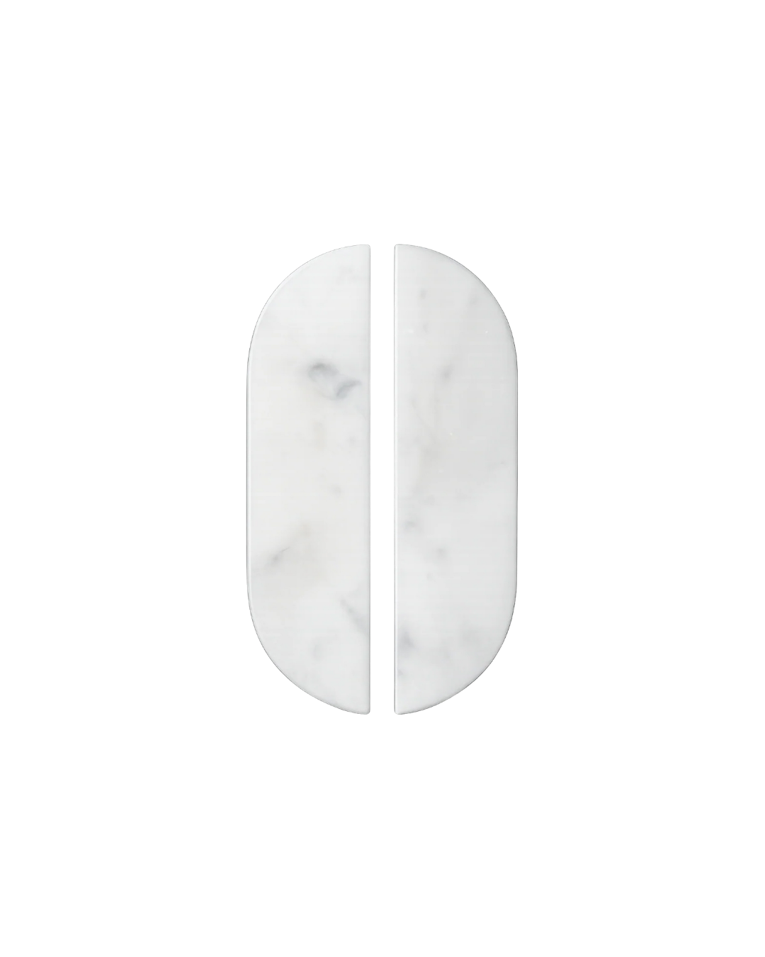 Carrara Marble Cupboard Pull Handle Pair 160mm – White Stone Cabinet Handles for Wardrobes & Drawers