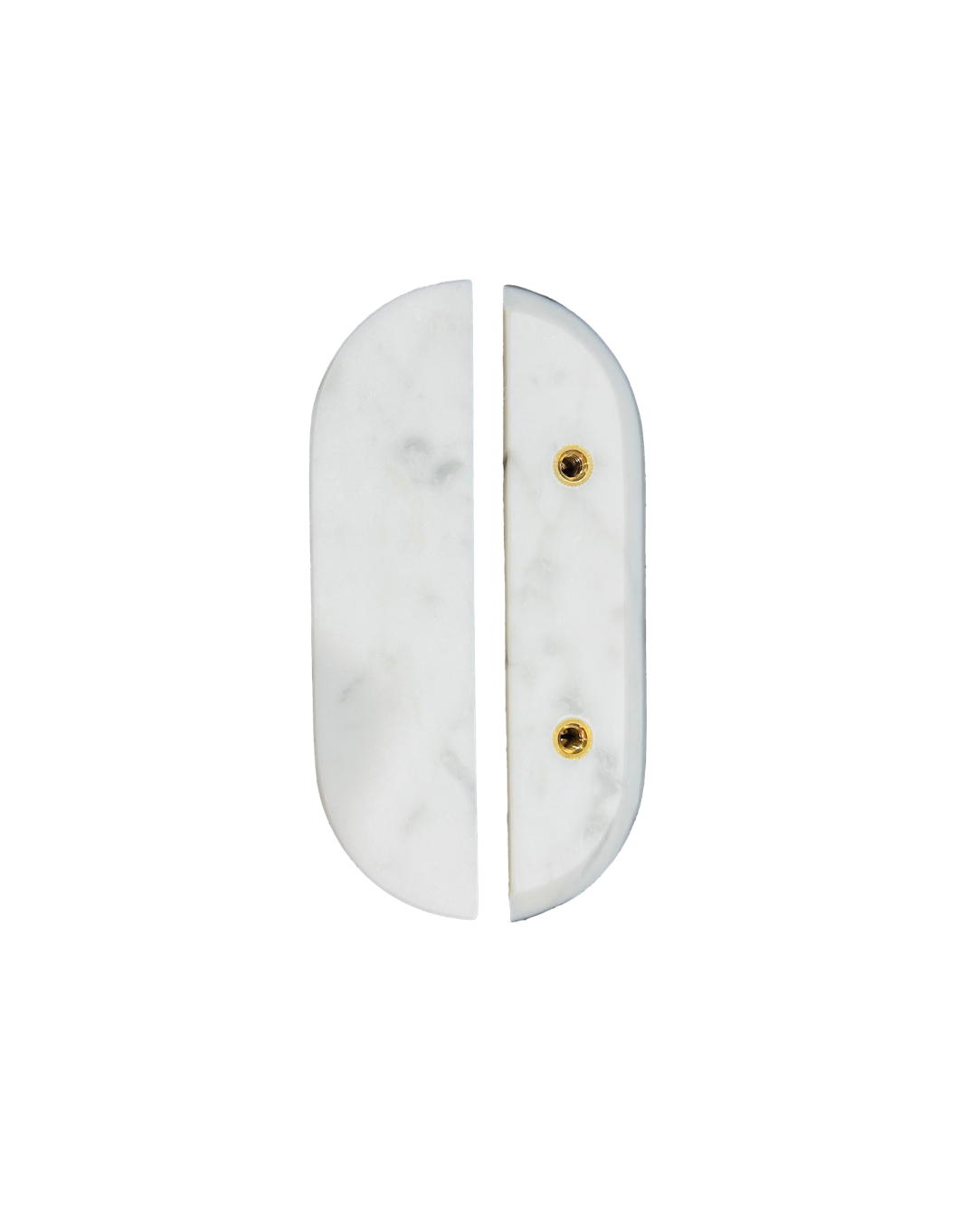 Carrara Marble Cupboard Pull Handle Pair 160mm – White Stone Cabinet Handles for Wardrobes & Drawers
