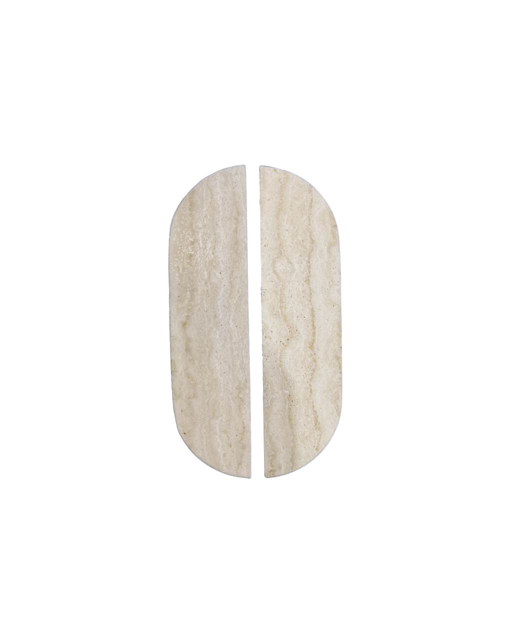 Travertine Stone Cupboard Pull Handle Pair 160mm – Natural Stone Cabinet Handles for Wardrobes & Drawers