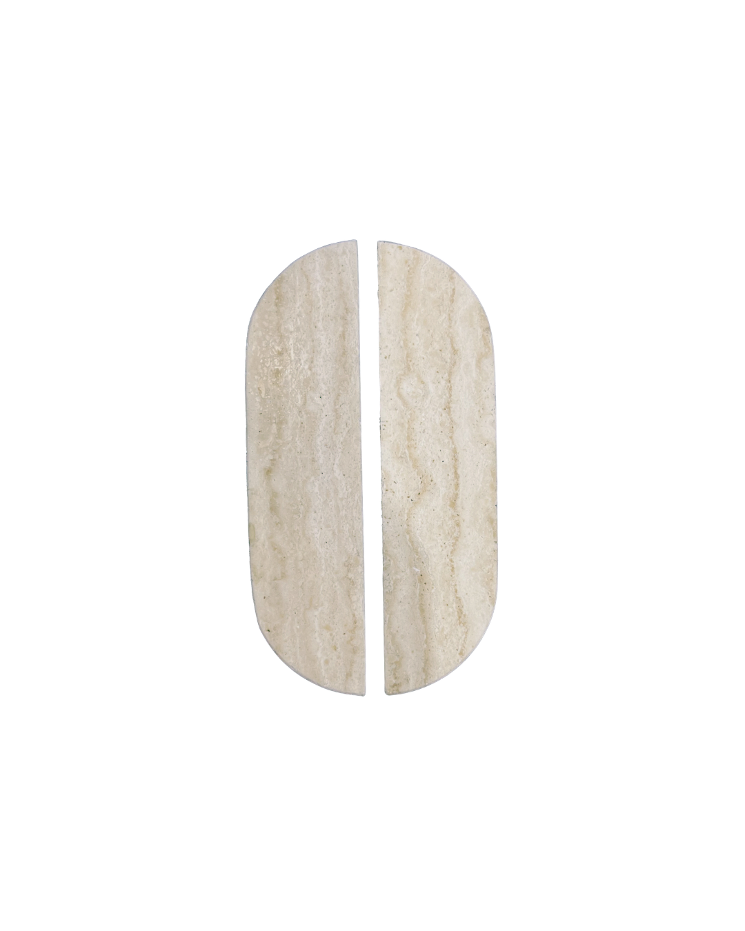 Travertine Stone Cupboard Pull Handle Pair 160mm – Natural Stone Cabinet Handles for Wardrobes & Drawers