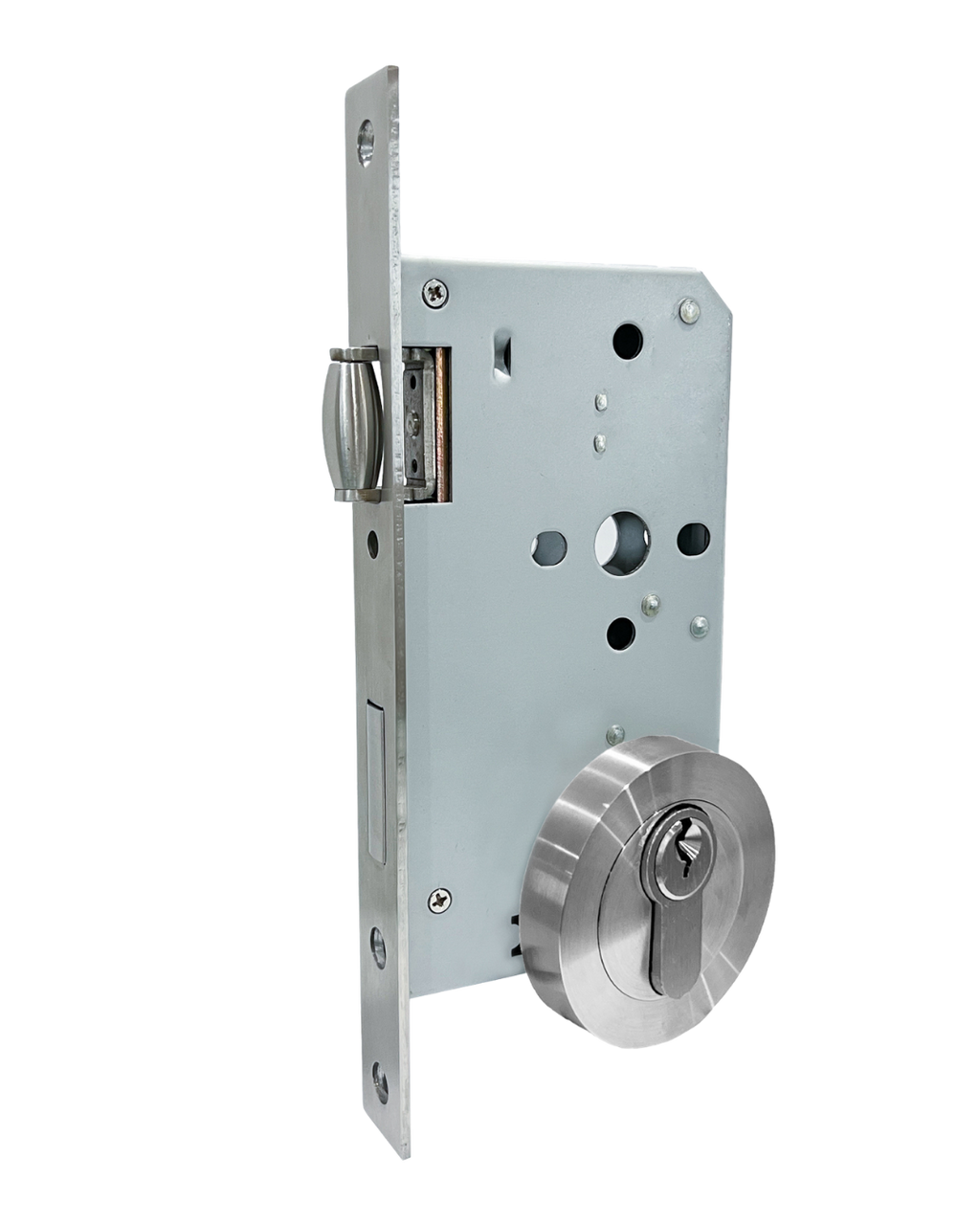 Stainless Steel  Roller Mortice Lock with Round Escutcheon