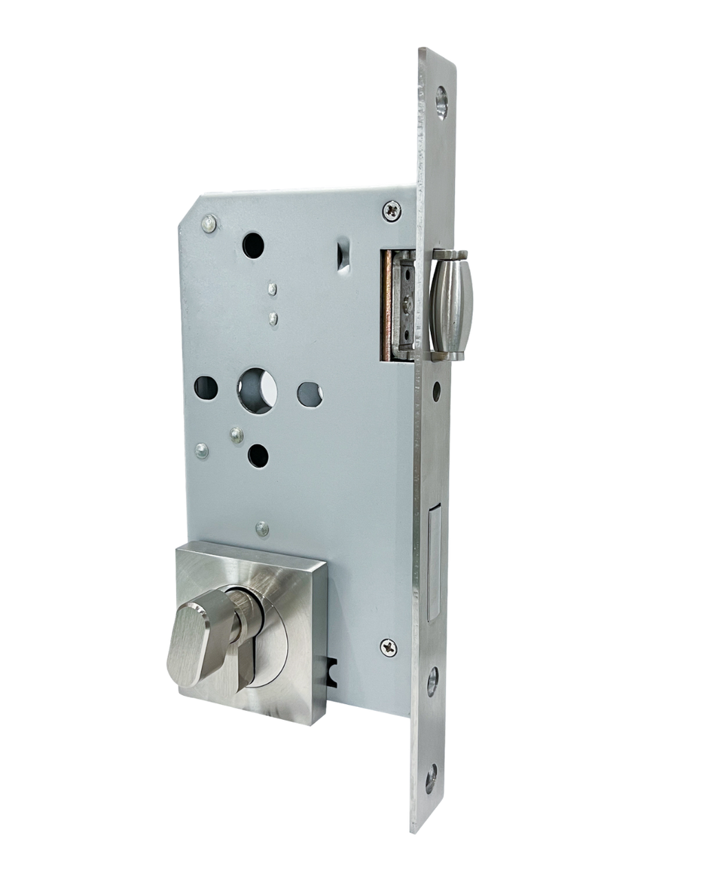 Stainless Steel Roller Mortice Lock with Square Escutcheon