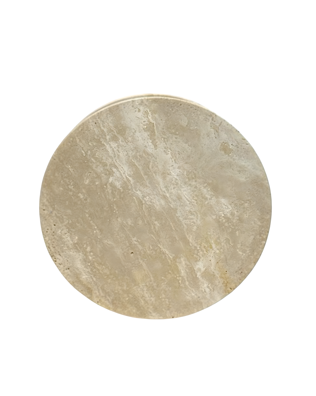 Natural Travertine Round Entry Door Pull Handles (Pair) - RHONDO Stone Set