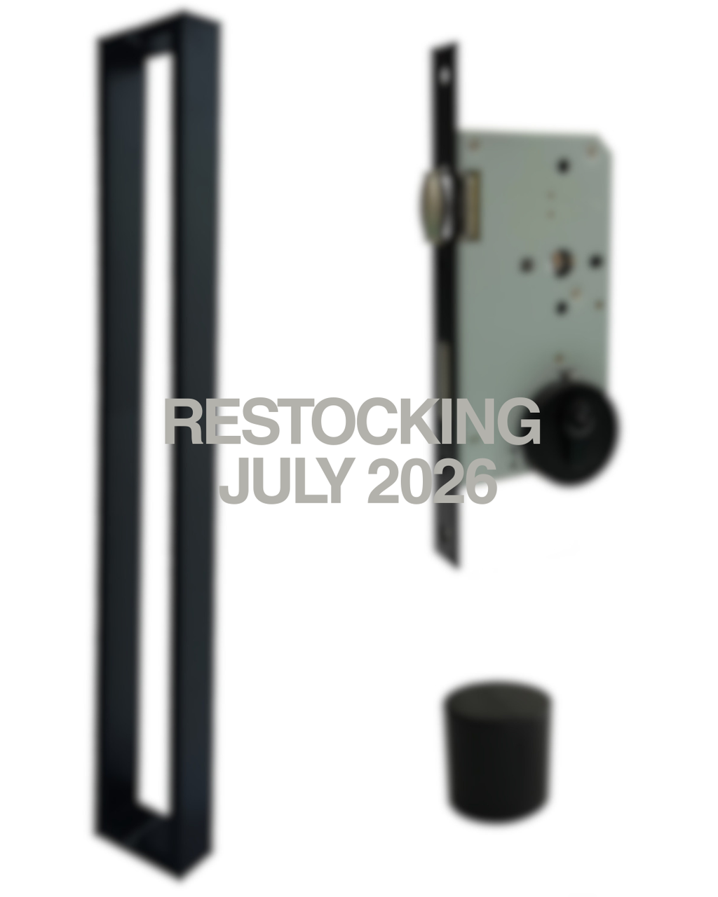 MATT BLACK 900mm Entry Door Set Bundle - ROUND Escutcheon