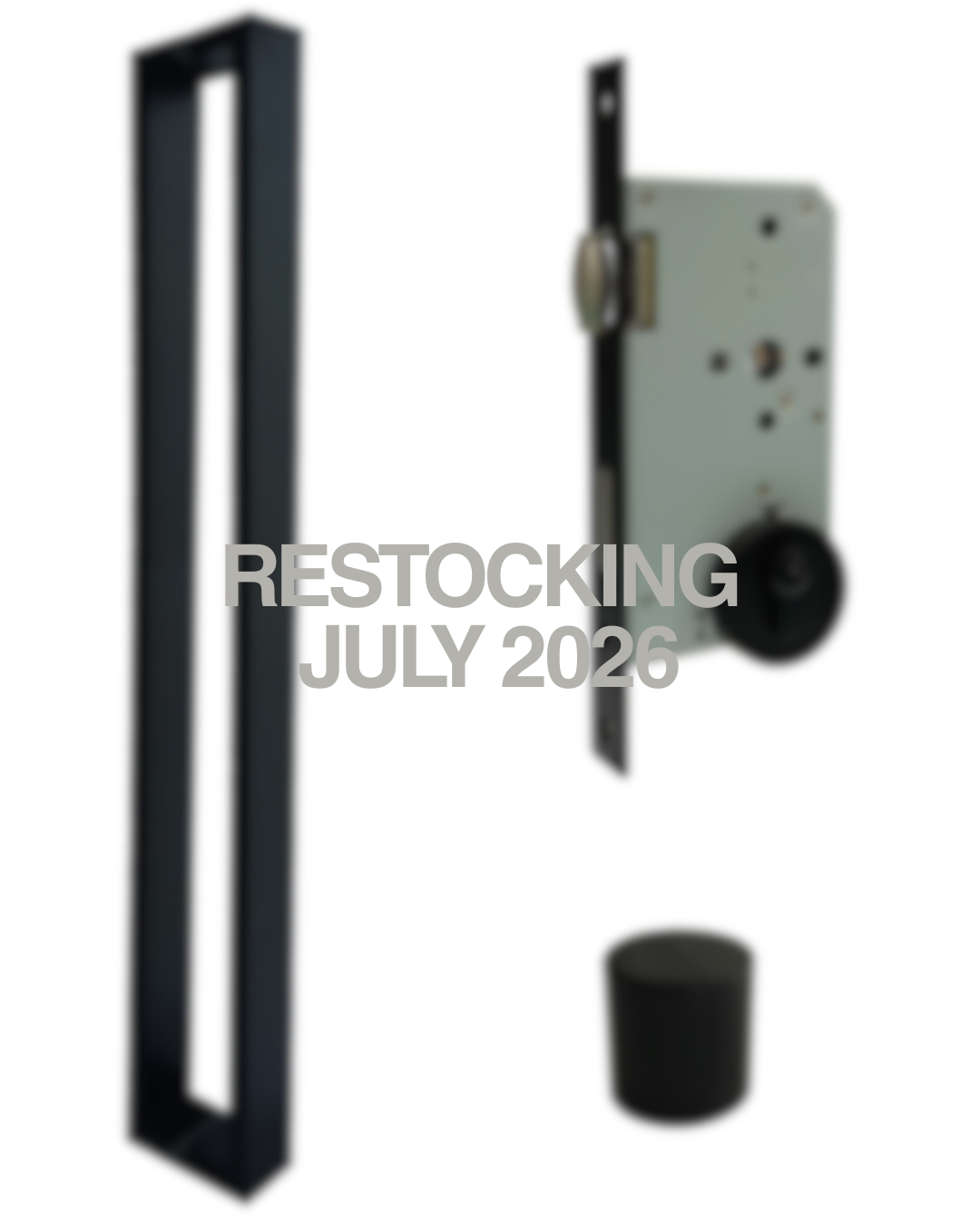 MATT BLACK 900mm Entry Door Set Bundle - ROUND Escutcheon