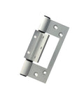 Anodised aluminium interfold hinge with a 9 hole pattern and black end cap tips.