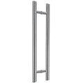 Stainless Steel 600mm entry door pull handle set with bushed gunmetal finish