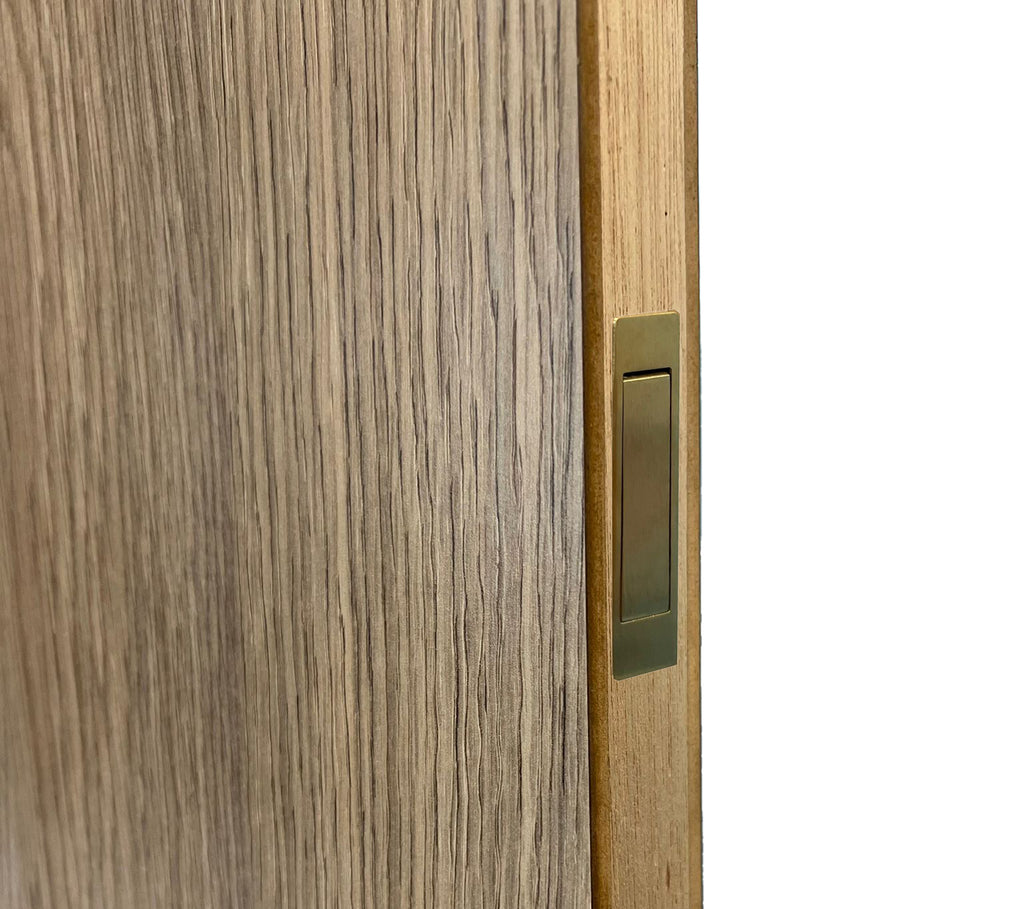 Brushed Brass Sliding Door Edge Pull Handle