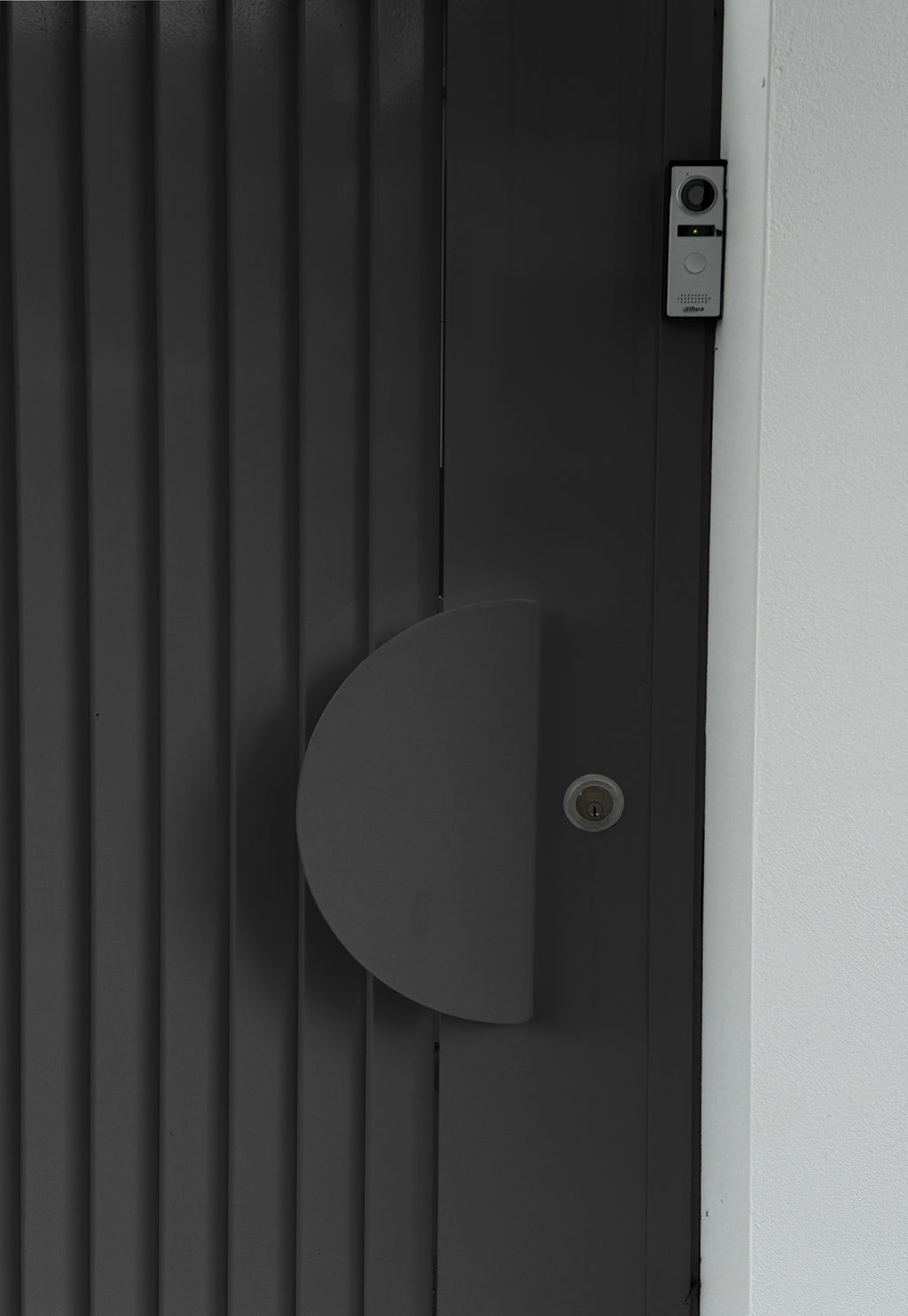 300mm Matt Black Half Moon Entry Door Pull Handles (Pair) - Modern Curved Design