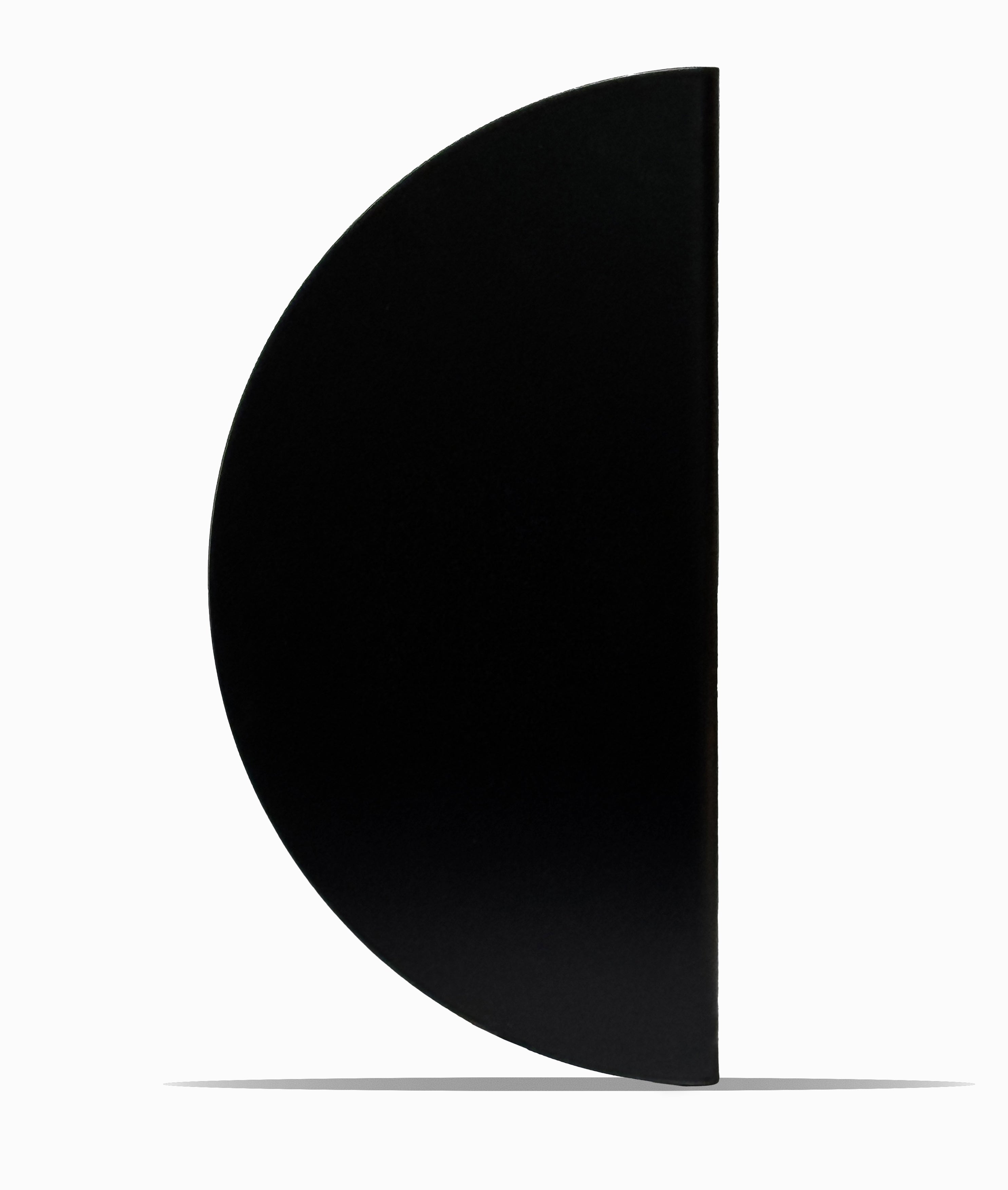 300mm Matt Black Half Moon Entry Door Pull Handles (Pair) - Modern Curved Design