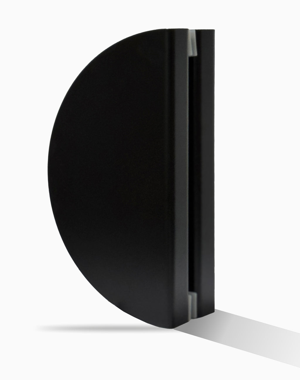 300mm Matt Black Half Moon Entry Door Pull Handles (Pair) - Modern Curved Design