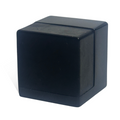 Matt  black cube door stop with rubber buffer and concealed fixings