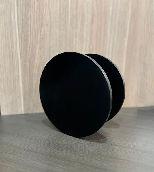 Matt Black Round Entry Door Pull Handles- RHONDO 220 (Pair) 2NDS CLEARANCE
