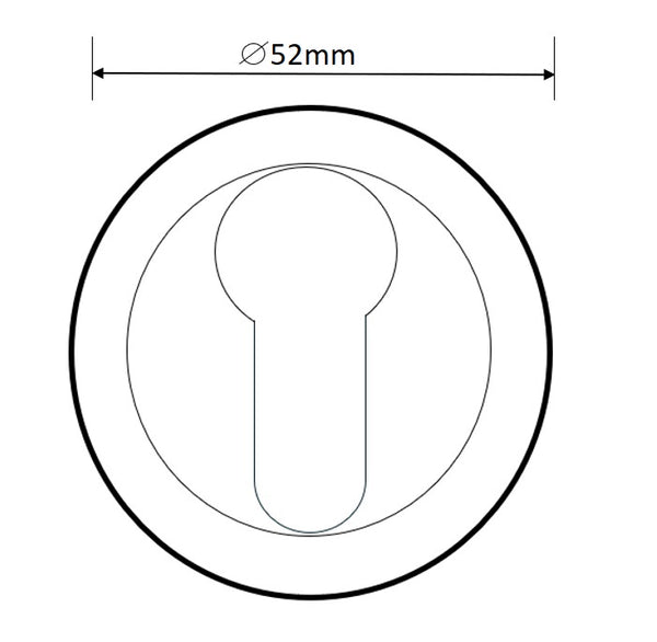 Stainless Steel Round Euro Cylinder Escutcheon