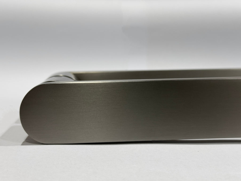 1200mm Solid Stainless steel Entry pull handle set - Brushed Gunmetal finish " CURVE SERIES"