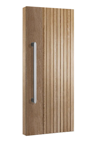 1200mm Solid Stainless steel Entry pull handle set - Brushed Gunmetal finish " CURVE SERIES"