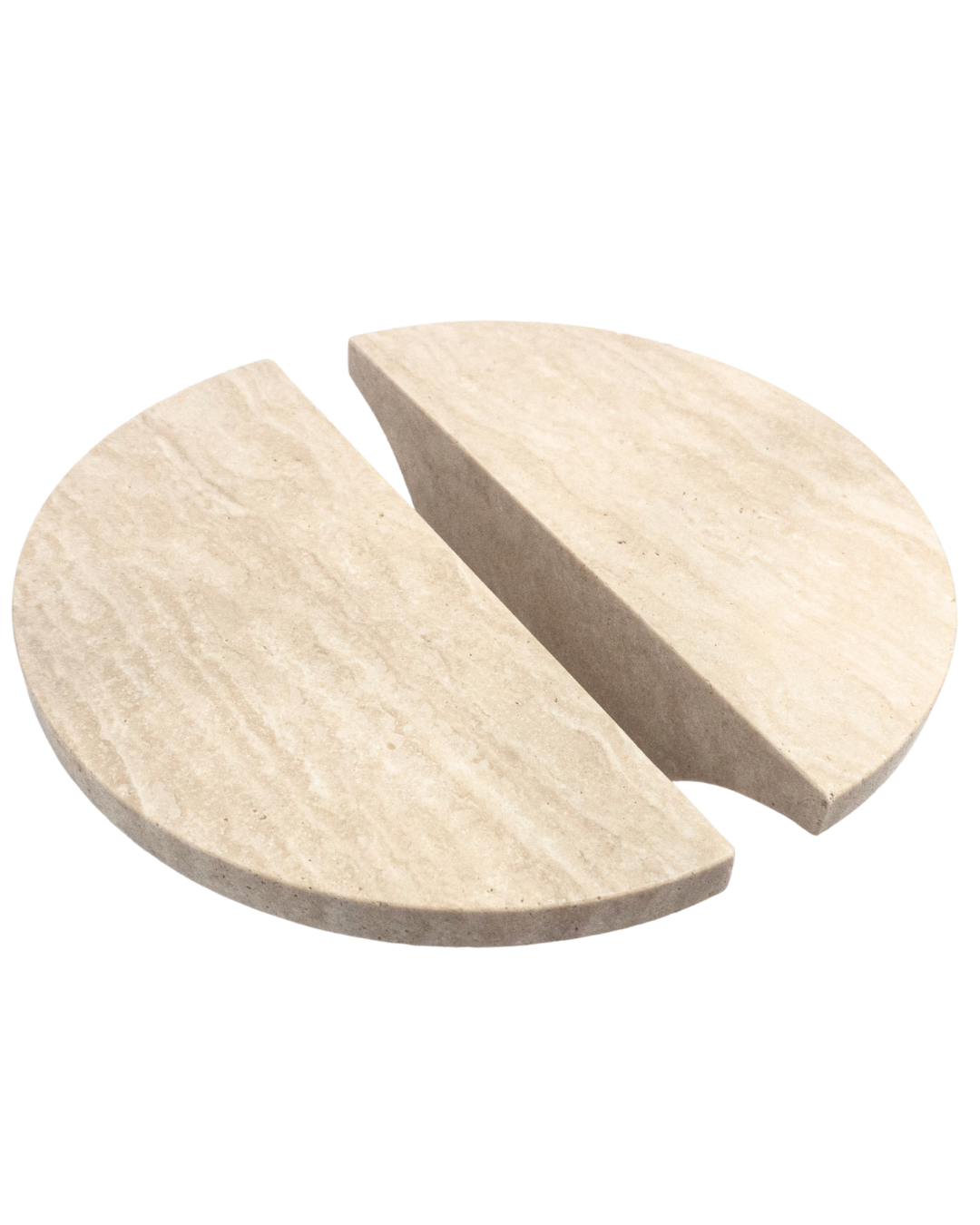 ZMTONLINE Mezza Luna Stone entry pull handle set on a white background.