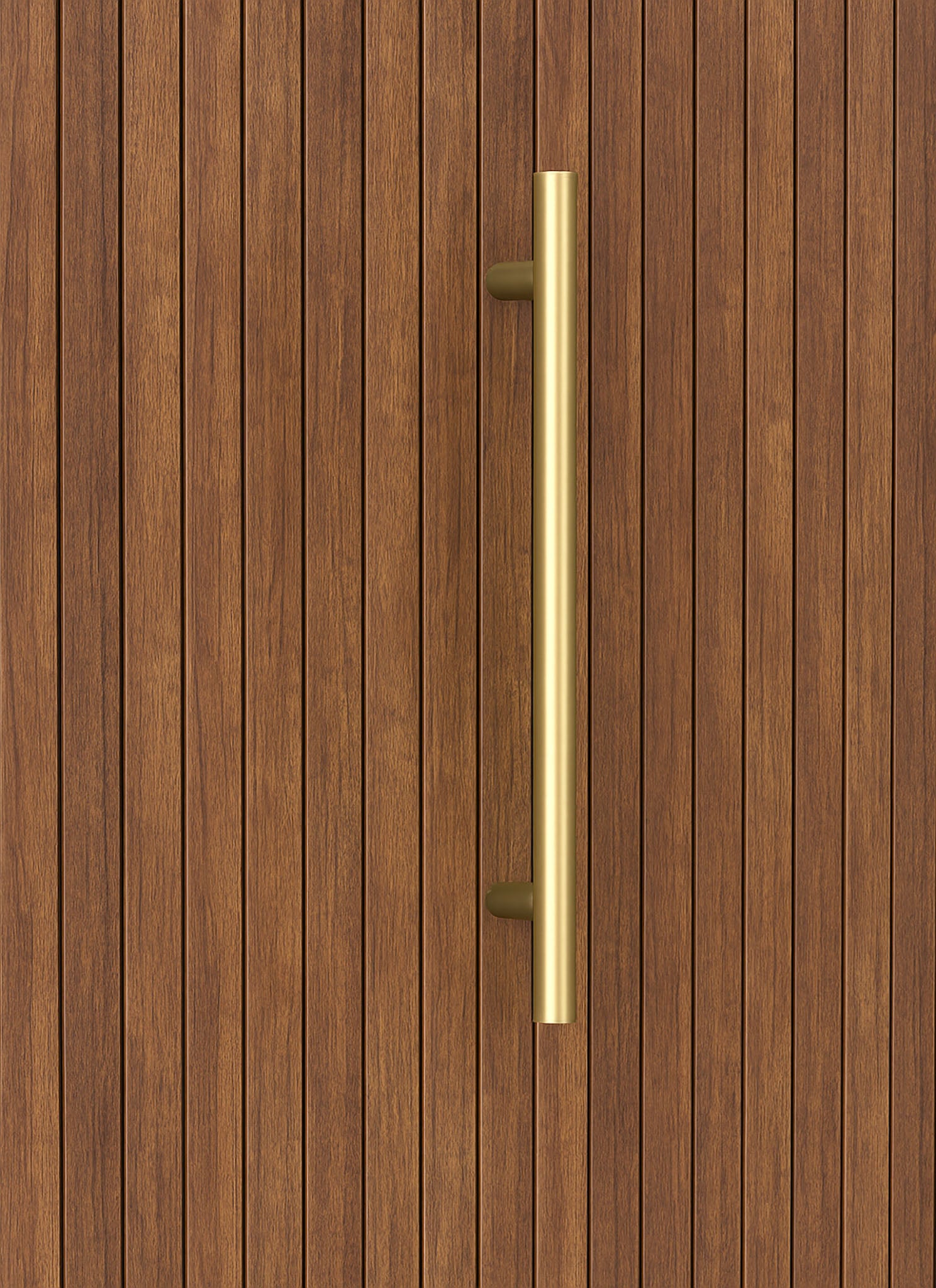 ZMTONLINE Timber door with a Brushed brass Entry door pull handle set