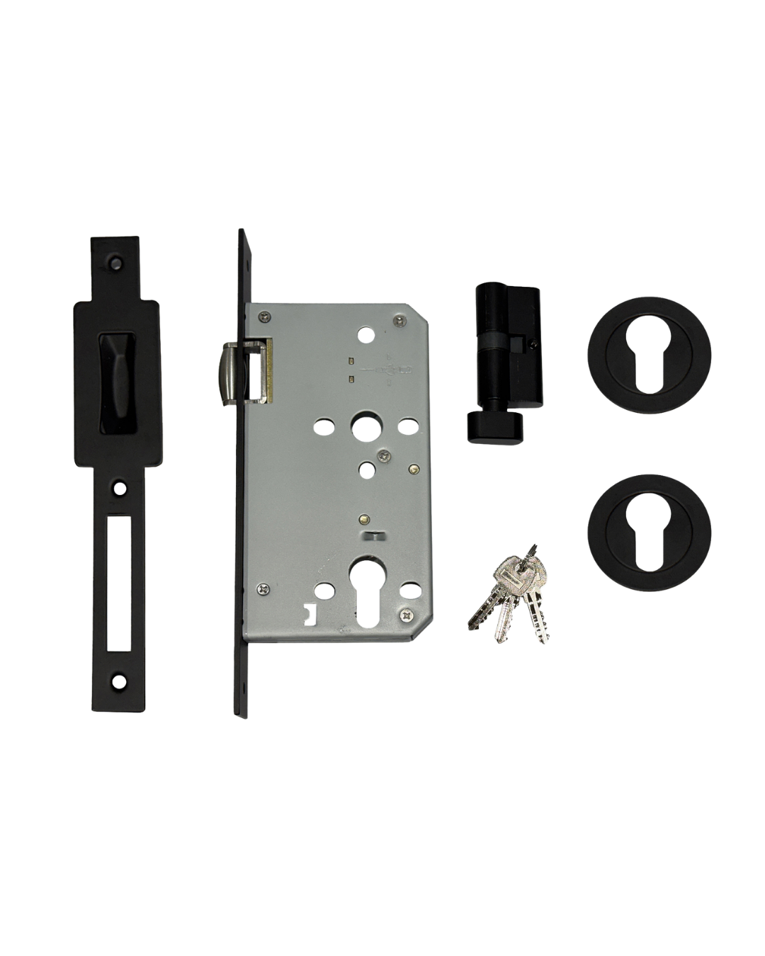ZMTONLINE Mortice Lock set with Black round escutcheon