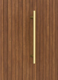 ZMTONLINE  Timber door Featuring a   Brushed brass pull handle (classic Series)