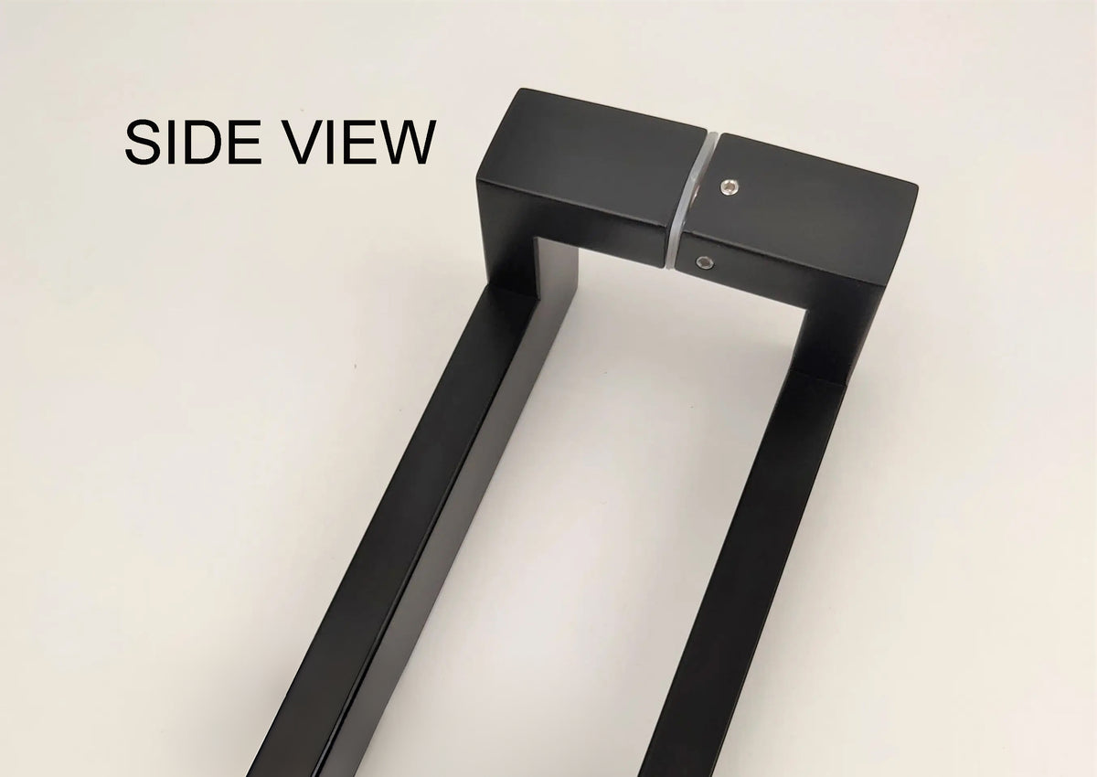 Matt black offset handle set close up side view picture