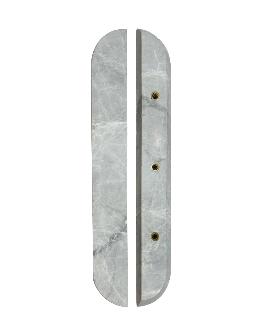 ZMTONLINE 320mm Tundra Grey Marble-cabinet handle. Front and View side. 