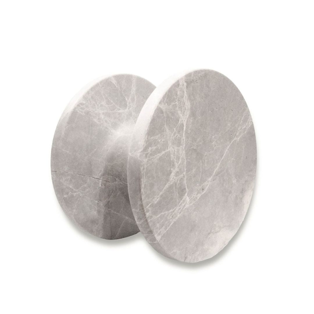 ZMTONLINE Rhondo Stone Tundra Grey Entry door Pull handle set on a white background