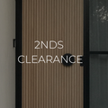 matt-black-round-entry-door-pull-handles-rhondo-220-pair with 2nds-clearance text overlayed on top