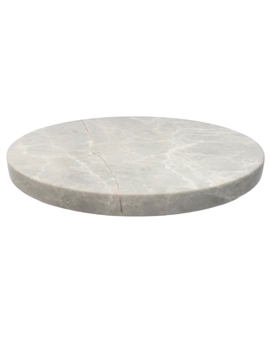 ZMTONLINE RHONDO 200mm Tundra Grey Marble Round Entry Door Pull Handles Front Top Angle