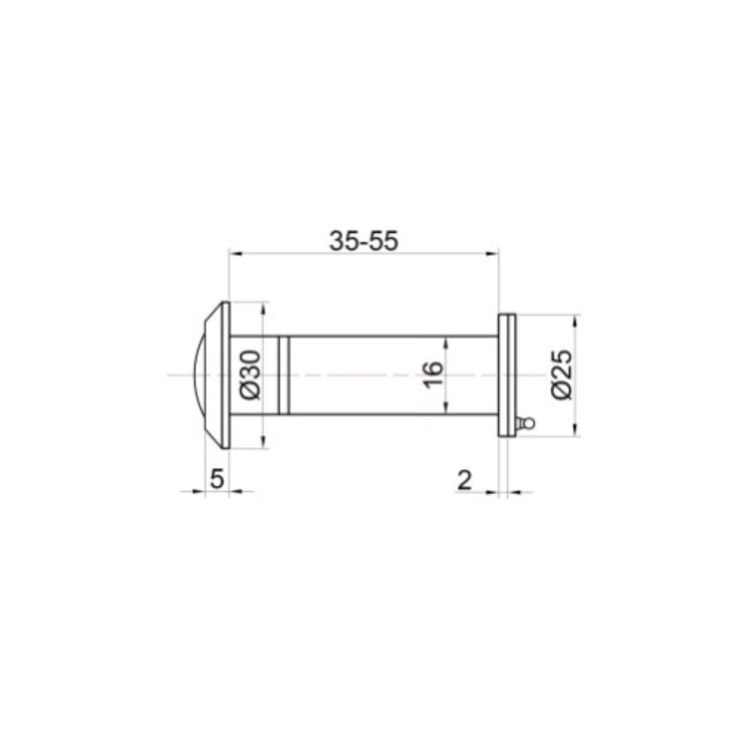 ALLEGION DV004 Security Door Viewer 30mm - 2hr Fire rated