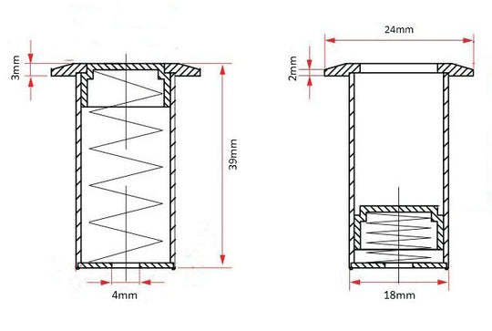 BLACK FLOOR FERRULE - Spring Loaded – ZMTONLINE